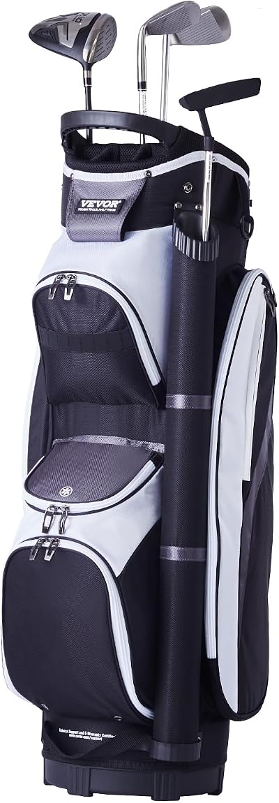 VEVOR Golf Cart Bag with 14 Way Organizer Divider Top, 35” 36”41”Multiple Pockets Premium Cart Bag with Stand, Durable Golf Bags with Handles & Dust Cover & Detachable Dual Strap for Men & Women