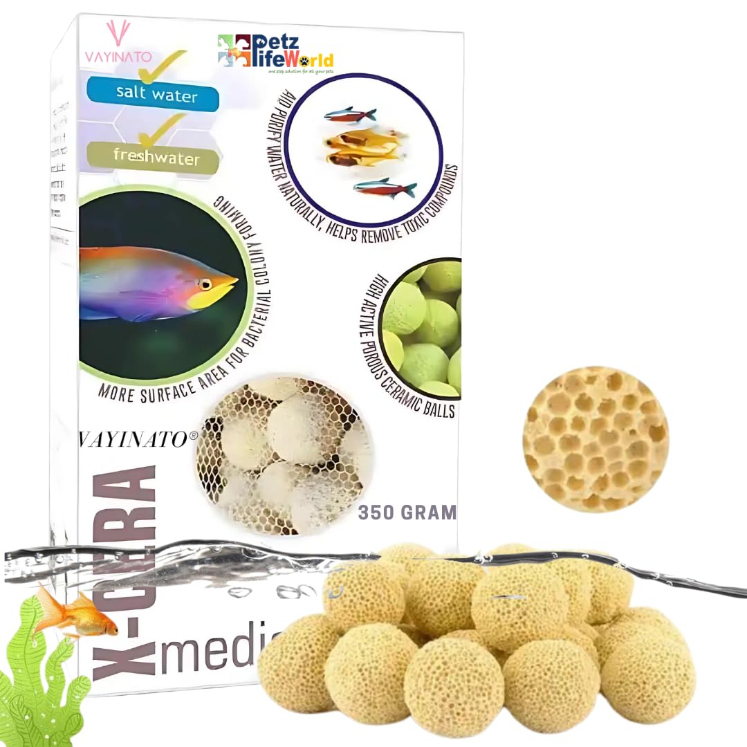 Aquatic Remedies X-Cera Ball Type Aquarium Filter Media, 800 ML (350G) | Light Weight Ceramic Ball Media with high Porous Active Surface Area for Bacteria with Free Media Bag Inside (B0DFWX4LM4) Amazon Price History, Amazon Price Tracker