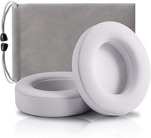 Almohadillas de repuesto para los oídos, funda compatible con Beats Studio 2 Wireless Wired y Studio 3 sobre la oreja, 1 par (blanco)