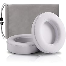 Replacement Ear Pads Cushions, Earpads Cover Compatible with Beats Studio 2 and Studio 3 Over Ear Headphones 1 Pair White