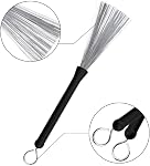 Drum Sticks Set: 5A Maple Wood Sticks, Retractable Wire Brushes, Rods Brushes for Kids, Adults, Rock Band, Jazz Folk Students - With Portable Storage Bag