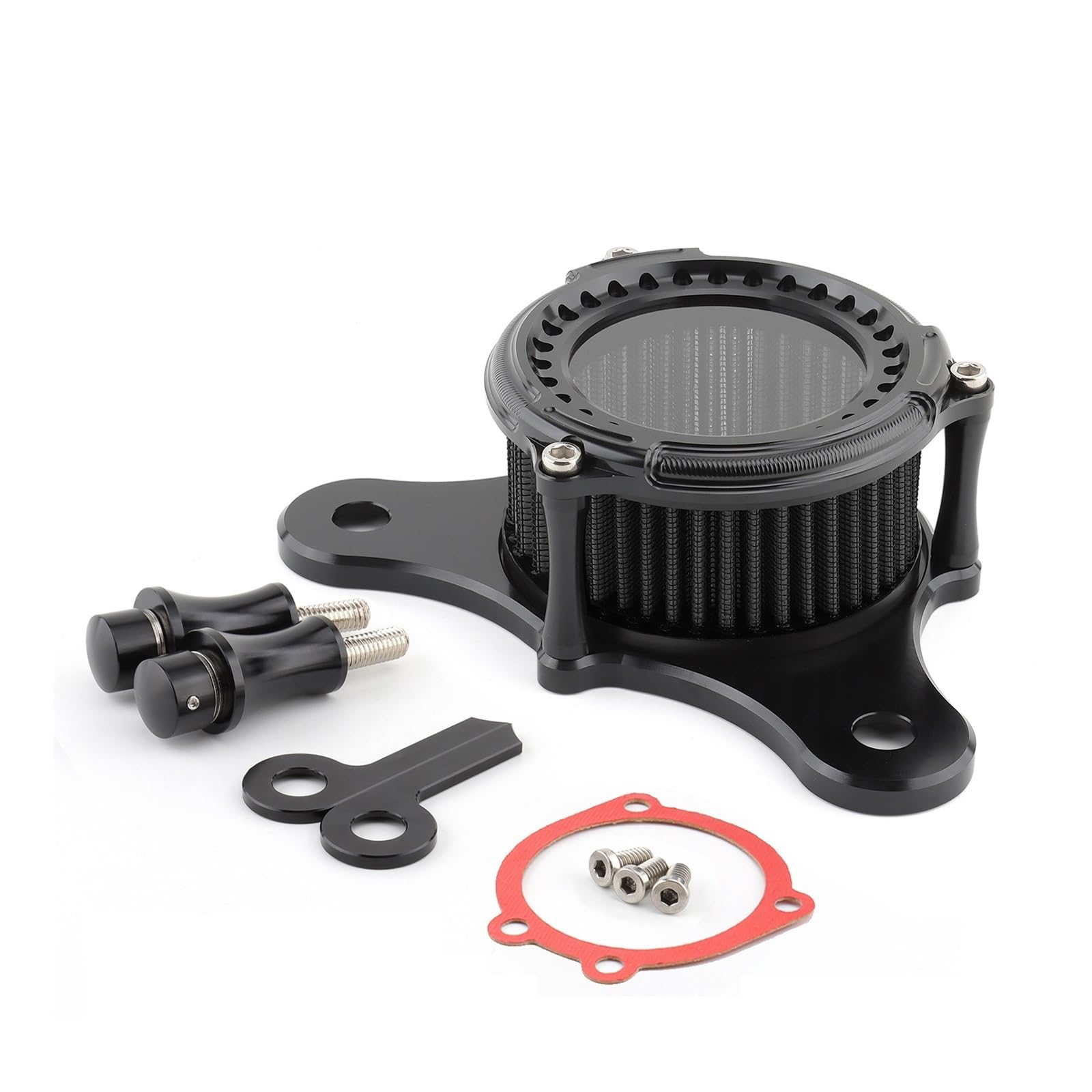 Filtro de aire limpiador for admisión sistema apto for Dyna FXR Street Bob Super Glide 93-17 Softail Fatboy 93-15 Touring Electra Glide(GRAY)