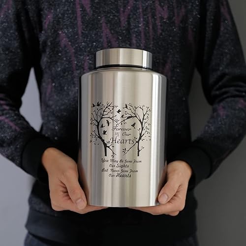 Miniatura 4 de Urnas grandes de 220 libras para cenizas adultas masculinas y mujeres, urna decorativa de cremación para cenizas humanas (árbol de amor)