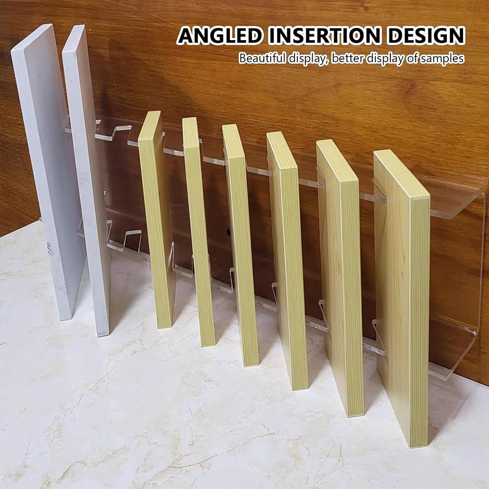 Espositore in acrilico per materiali da costruzione, scaffale per campioni a parete per pannelli di ante dell'armadio e piastrelle in marmo, espositore per vendita al dettaglio, grigio, 100 cm