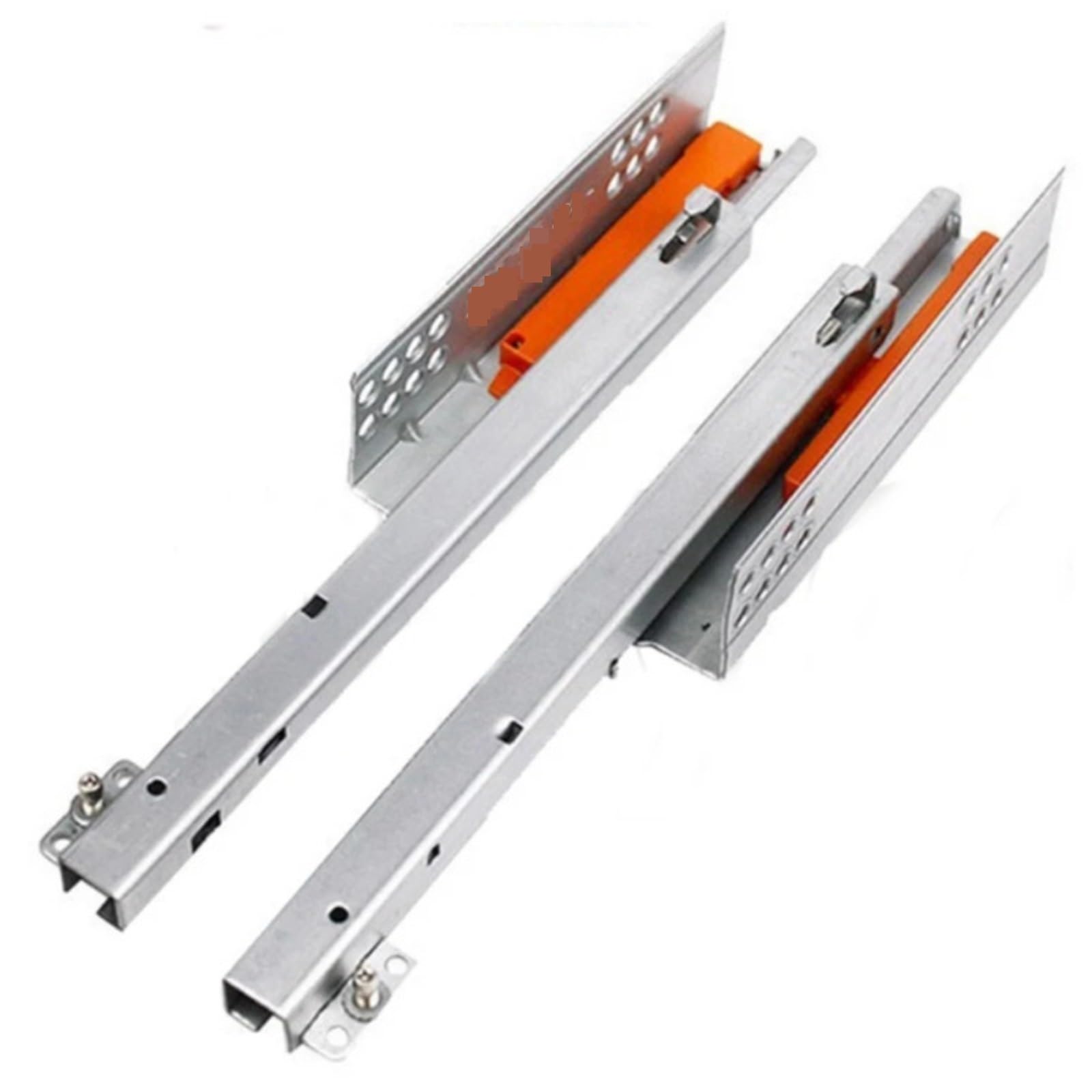 Drawer Slides 1Pair/Lot Rebound Drawer Slides Press Push to Open Under Mount Tracks Furniture Hardware Fittings(18inches 450MM)