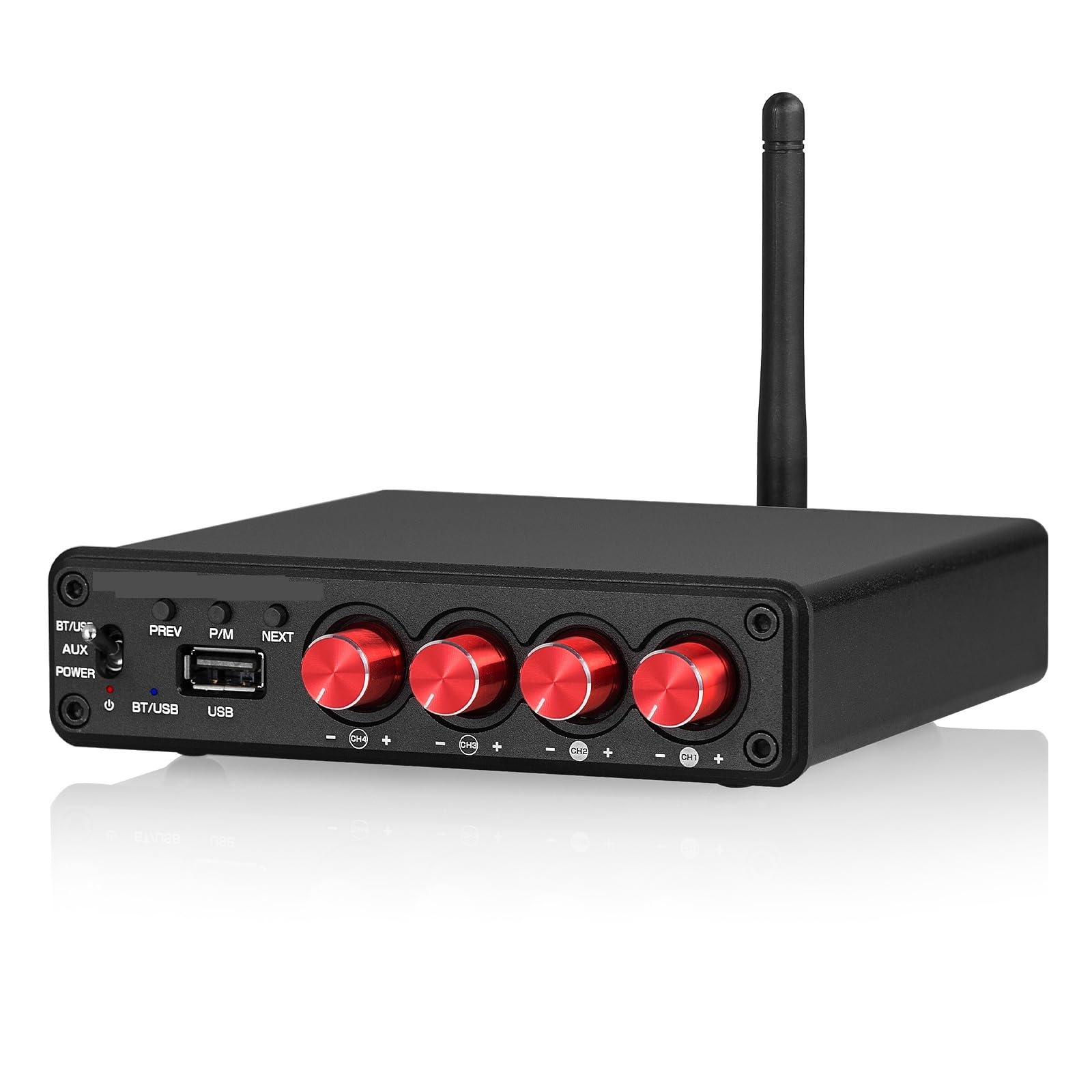 Amplificatore di potenza digitale HiFi Stereo Bluetooth 5.0 Lettore musicale USB 2/4 canali Home 50W*4 Per l'home cinema