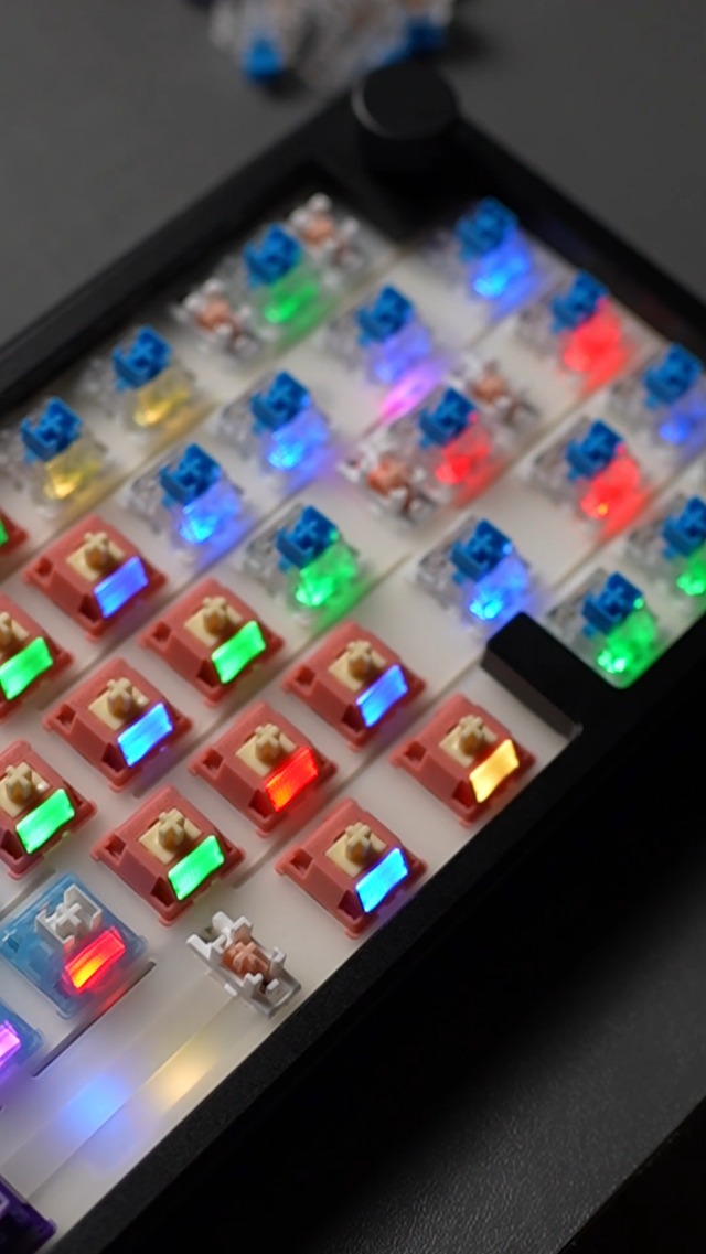 Image of Outemu Red Bean Creamy Pro Keyboard Switch with Diffuser for Mechanical Gaming Keyboard,5-Pin 40gf Linear Pre-Lubed Switches(20Pcs)