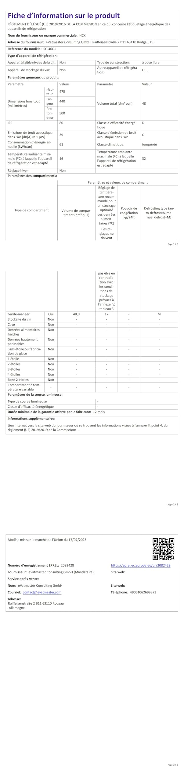 HCK Mini Kühlschrank 48L, Getränkekühlschrank mit Glastür und LED Beleuchtung, Cyberpunk Design, leise 39dB, 0-10℃ Bierkühlschrank für Gaming Room, Party, Bar, Schwarz