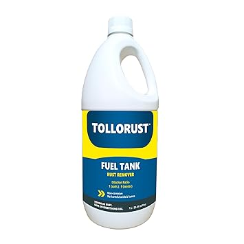 Tollorust Fuel Tank Rust Remover | Non-Corrosive & Safe | Dilute 1 Part soln. to 9 Parts Water | 1 L