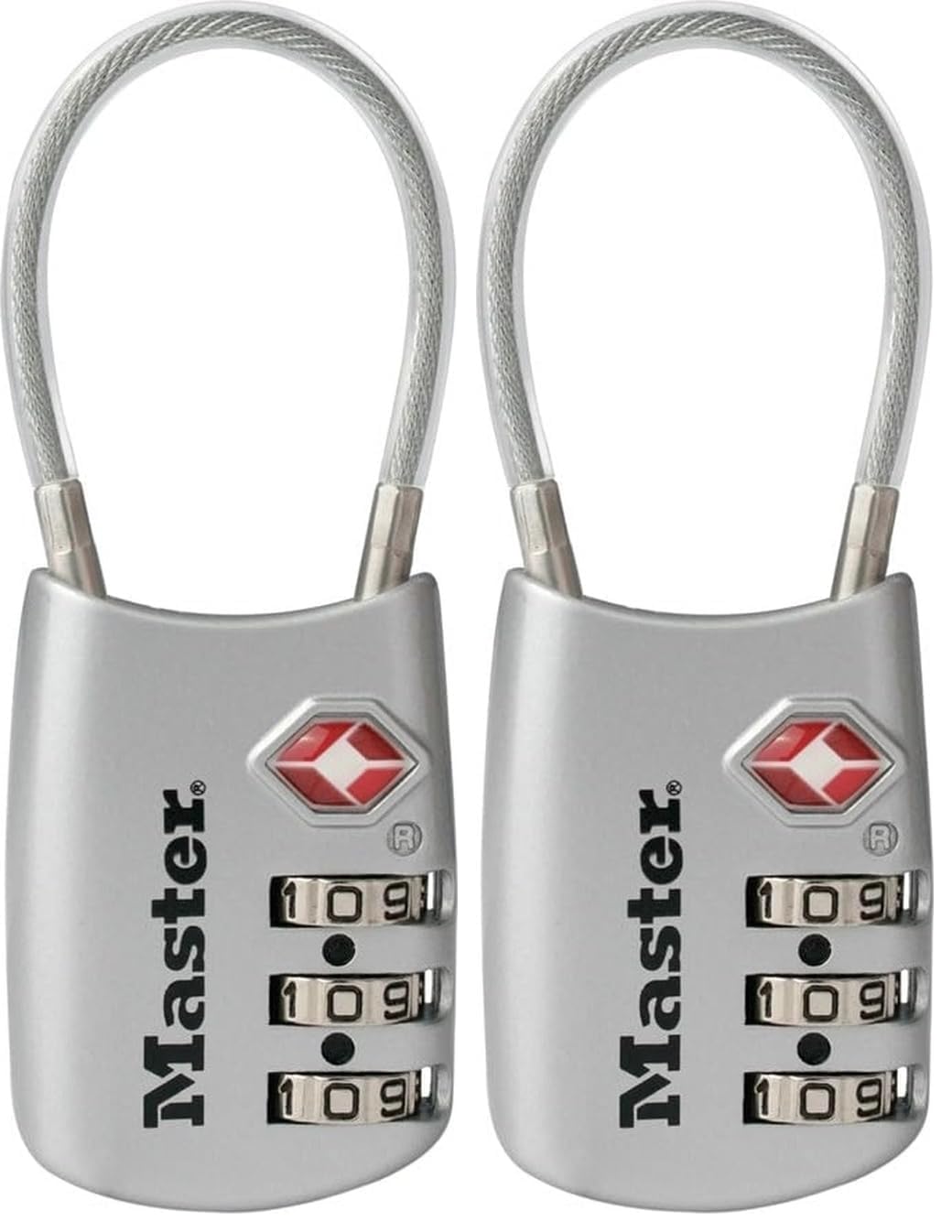 Master Lock 4688D Set Your Own Combination TSA Approved Luggage Lock, 2 Pack, Assorted