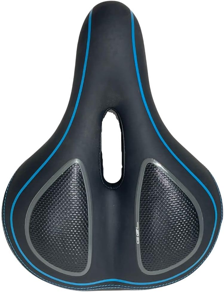 Imagem frontal do selim com fundo neutro.