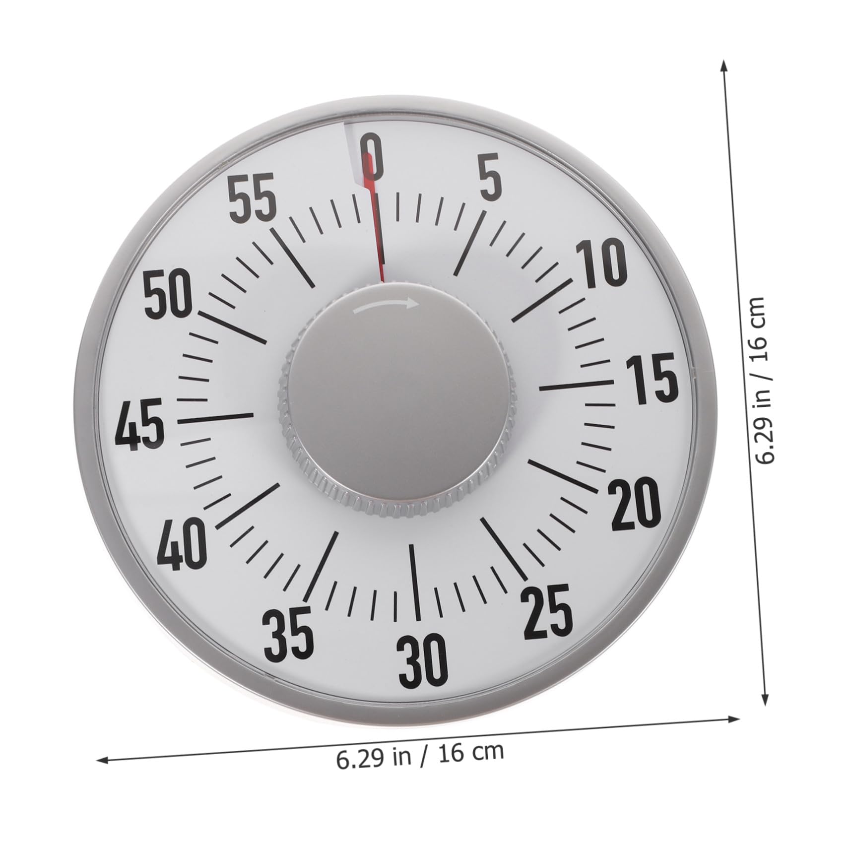 Minuteur Élève Carré en Plastique Abs Blanc Alarme | Compte à Rebours Mécanique, Rappel Cuisine et Exercice, Format 1 Pièce Pratique