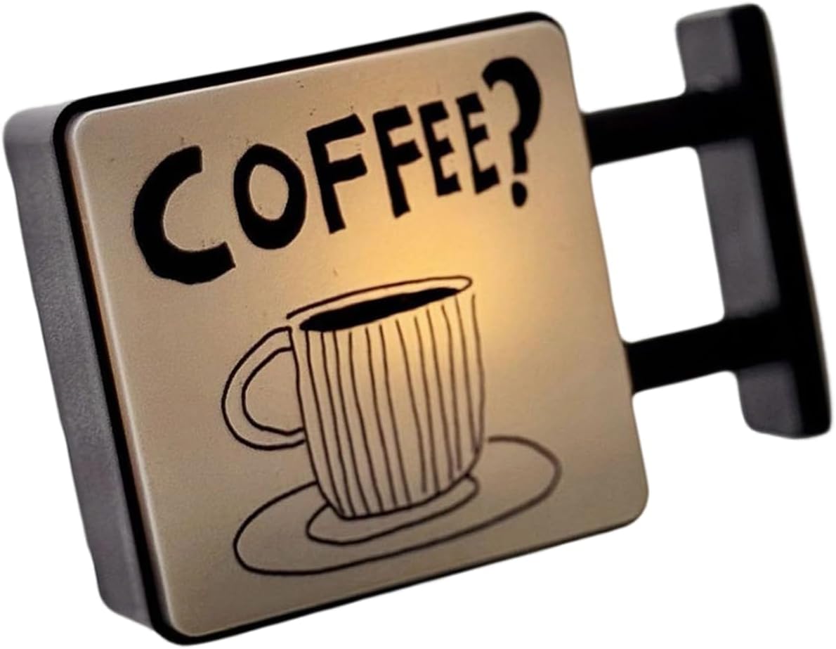 Coffee Bar Light - Retro Magnetic Luminous Mini Intage Shop Sign Creative Lighted Bar Signs | Lighted Fridge Magnet Sticker for Home, Kitchen, Office, Cafe, Apartment, Break