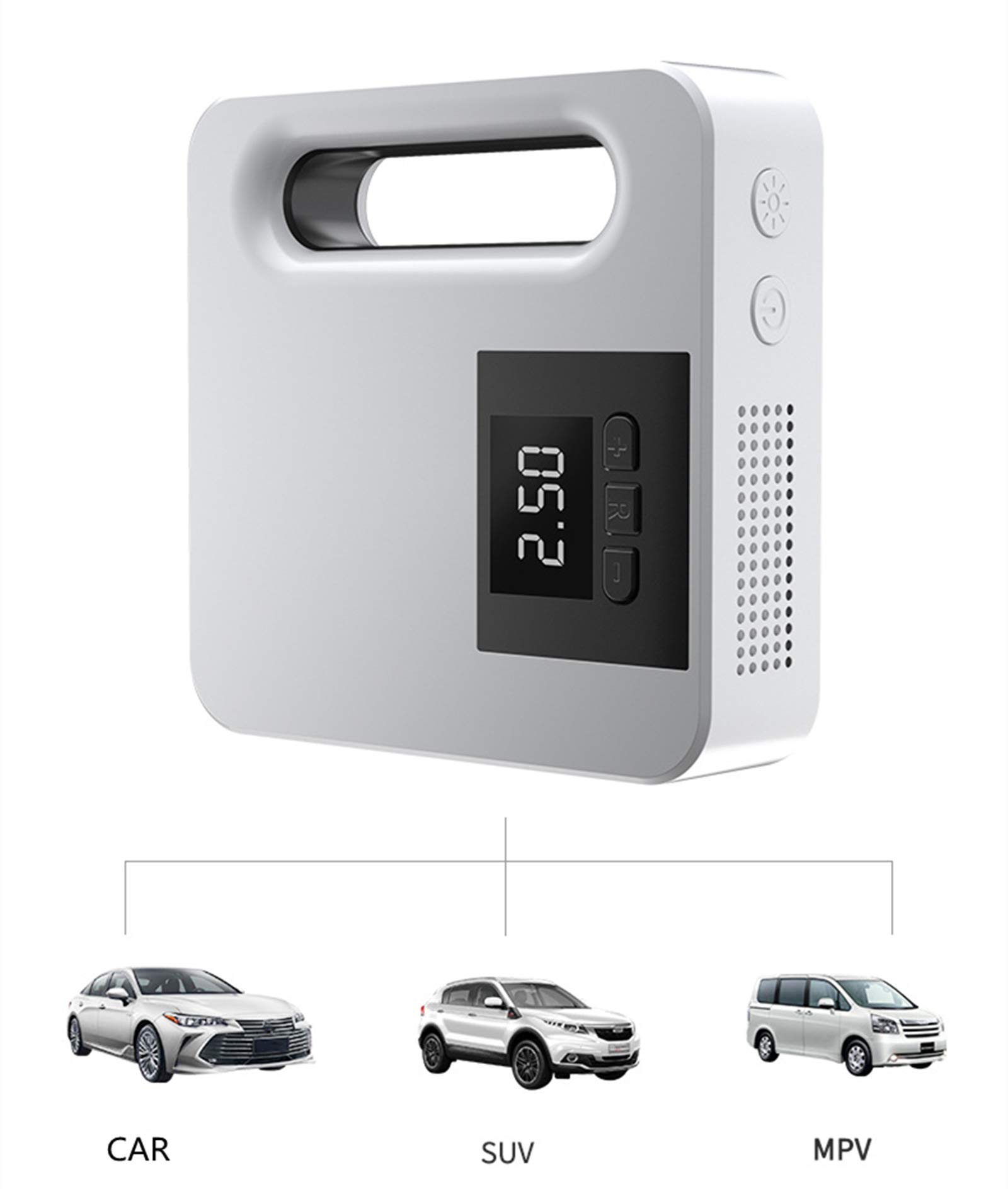 Compresor de Aire portátil inflador de neumáticos de automóvil eléctrico 12v inflador de automóvil con manómetro Digital y luz LED para automóvil, Bicicleta, automóvil,