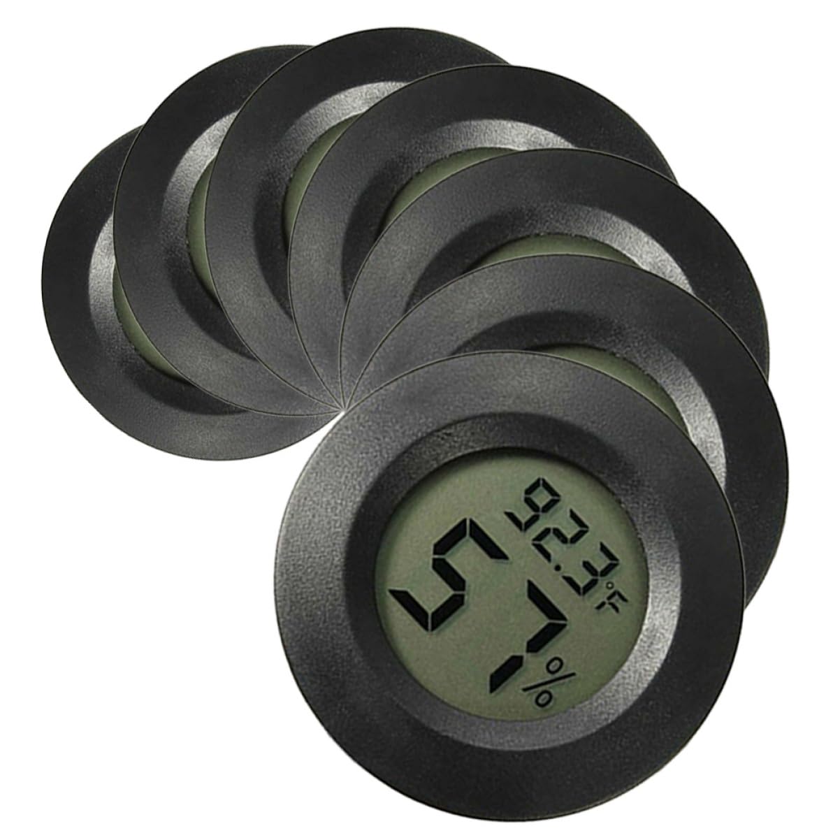 SUPVOX 3 Ensembles -hygromètre Rond Thermostat Nid Hygromètre D'humidité Thermomètre Digital Thermometre Digital Hygromètre Pour Aquarium À Reptiles Moniteur D'humidité 7 Pièces * 3