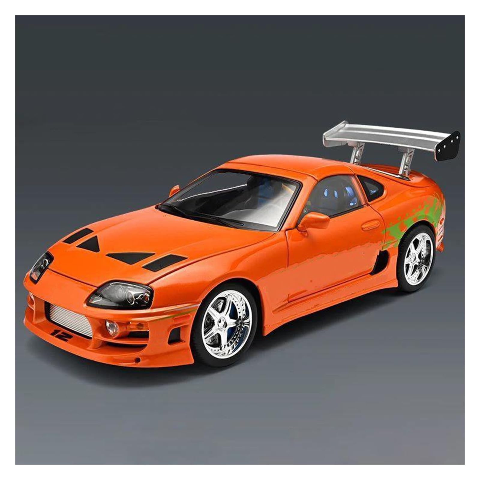 Audsni Orange Die-Cast Diecast Car Model For Toyota For Supra A80 Diecast Model Car
