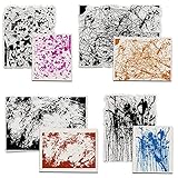 4 Styles Art Painting Background Clear Stamps for Card Making Decoration DIY Scrapbooking, Lines Dots Background Transparent Rubber Seal Stamps for Photo Card Album Crafting Supplies.
