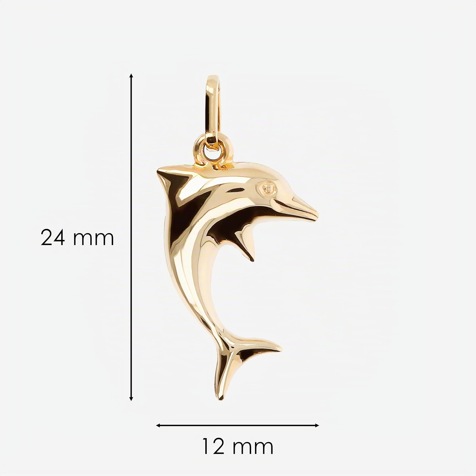 MILOR Ciondolo portafortuna in oro 9kt – Charm della fortuna – Pendente elegante e ipoallergenico – Gioielli donna made in Italy – Regalo per nascita, battesimo, comunione