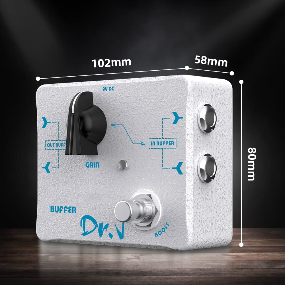 JOYO Effetto a pedale buffer con doppio buffer integrato e pedale funzione boost per chitarra elettrica design bypass basso (edizione alta D57)