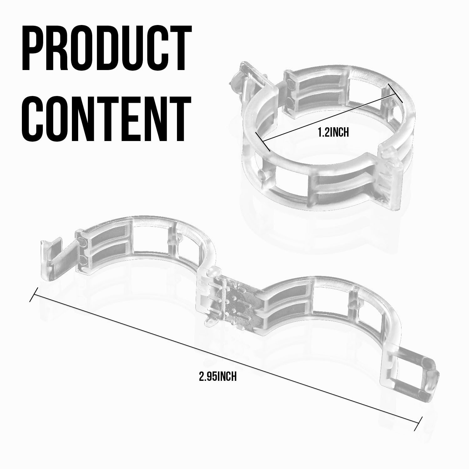 300 clips de soporte para plantas, clips de plástico para plantas trepadoras, clips transparentes para plantas trepadoras, clips de enrejado para jardín, verduras, plantas, flores, fijación