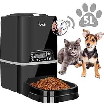 新品　自動給餌器5L 猫小型犬用　1日6食 1食0-50分量設定可能 トレイ付き Amazon | PETLIBRO 自動給餌器 猫 多頭飼いに向け 5L大容量 1日6