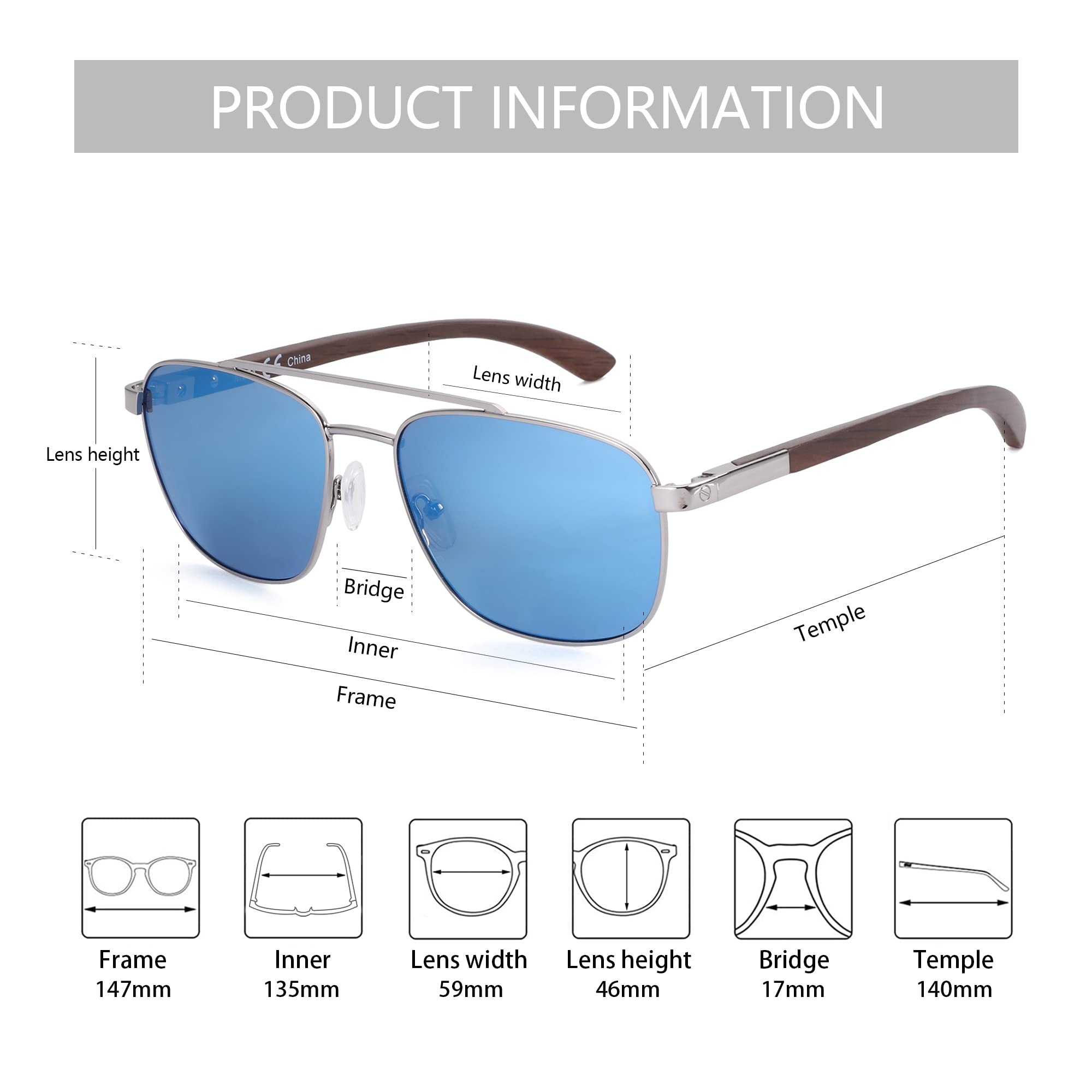 Awesome Aviator Sunglasses - UV400 Polarized Lenses For Men & Women Unisex Style