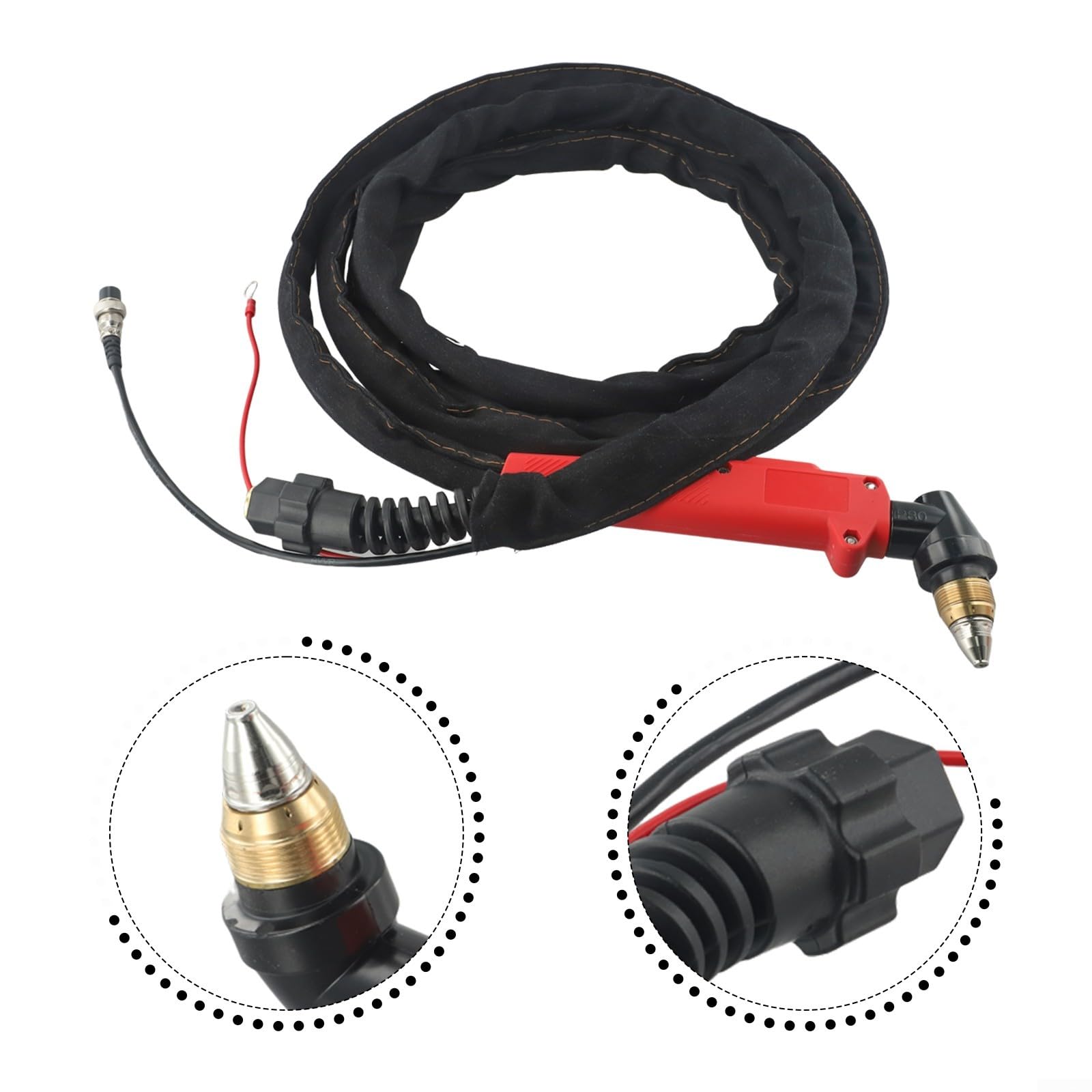 Juego de antorchas de corte de plasma P80 de grado profesional, 80 A 100 A, manguera de 4 m