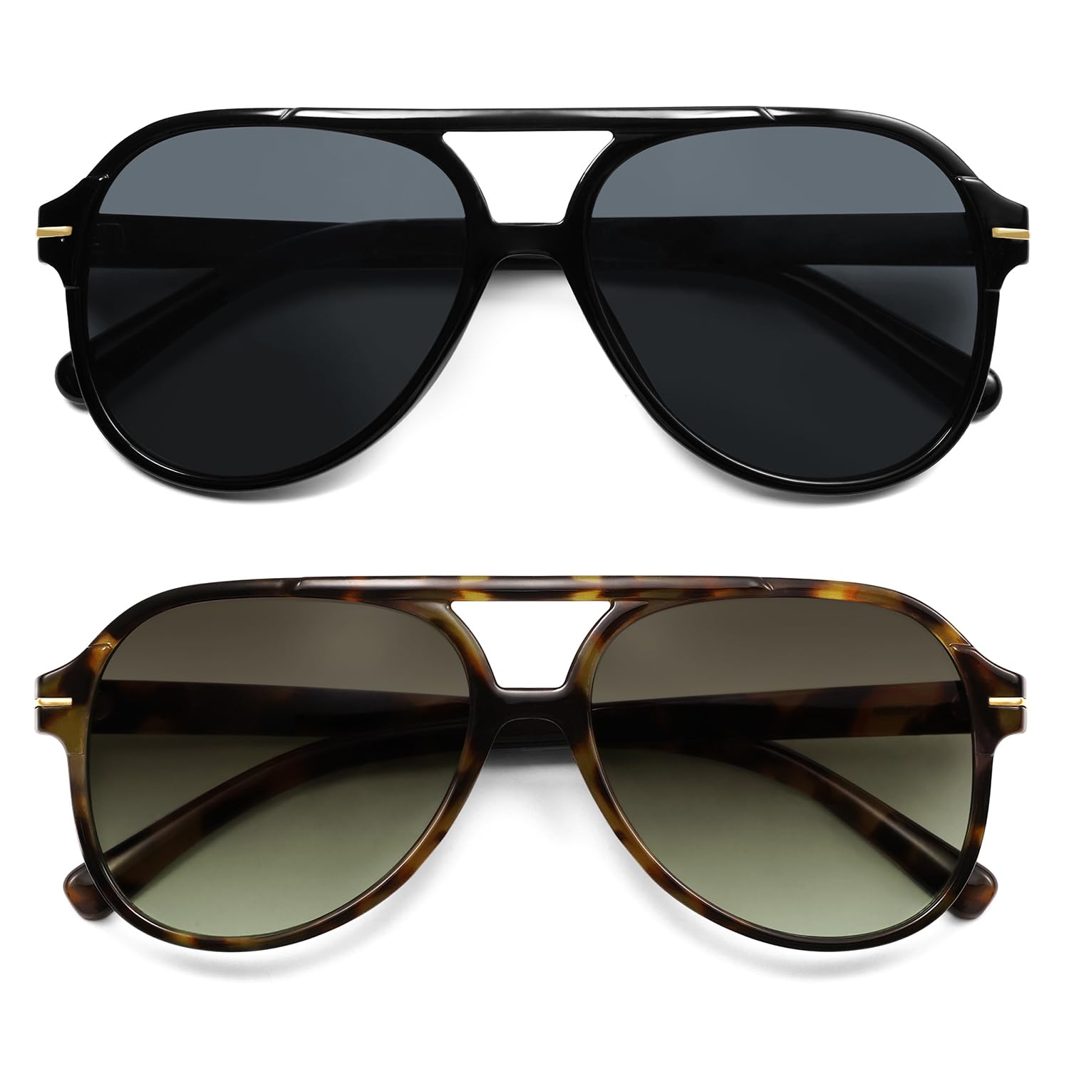 Gafas de sol de aviador cuadradas de moda retro para mujer y hombre, estilo clásico de los años 70, gafas de sol de gran tamaño, AR82173