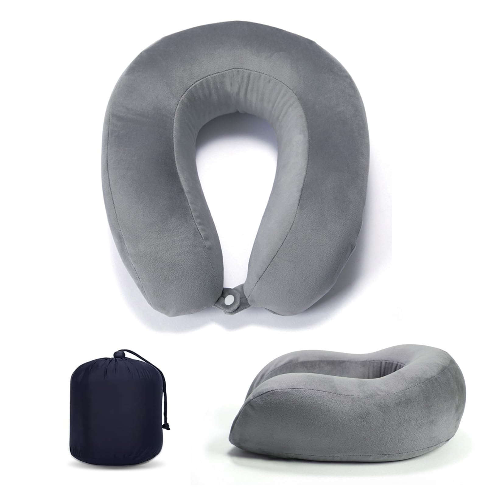 Oreiller De Voyage à Mémoire De Forme En U - Velours Premium