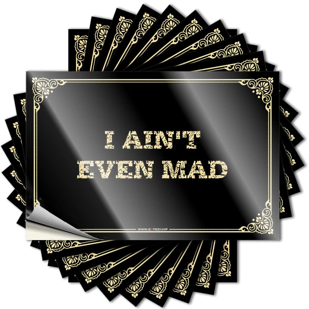 I Ain't Even Mad Cover Glitter - Rectangular Label Sticker Funny Sticker Self Adhesive Sticker(8X12CM)