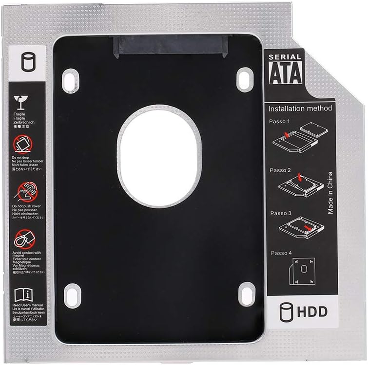 aqxreight Aluminum Alloy 2nd HDD 0.5mm 2.5 Inch SSD HDD Enclosure for Desktop PC Laptops Wide Durability of Hard Quality Compatible Ensures Better That PCs Are Hard by