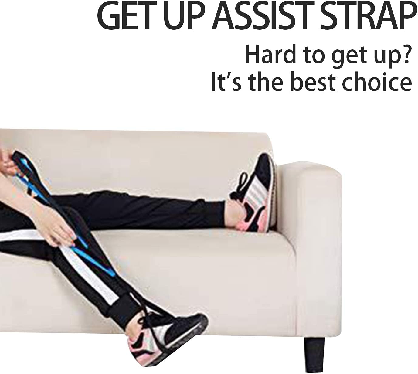 Vansun Long Leg &Thigh Lifter | 40 Inches Rigid Foot Lifter & Hand Grip for Elderly, Handicap, Disability,Nylon Lifting Strap for Wheelchair, Bed, Car, Couch, Hip & Knee Replacement (2PCS) : Health & Household