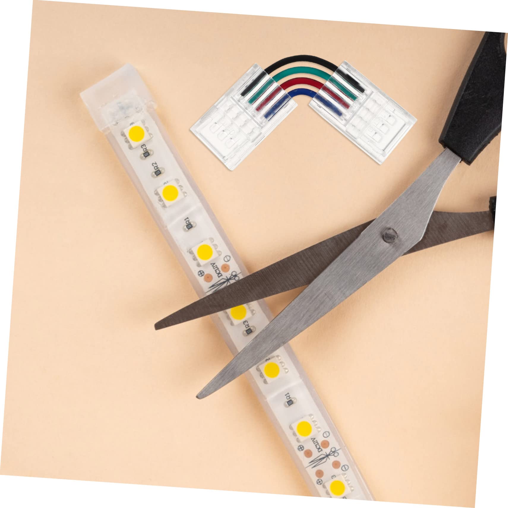 Alipis 4 Sets Vielseitige -streifen-lichter-anschlüsse 10 Mm Kein Löten Passend Für 5050 Smd Rgb-streifen 10 Stück * 4