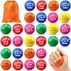 HyDren 100 Pcs Motivational Stress Balls 1.97 Inch Inspirational Stress Relief Ball Bulk Hand Exercise Balls Encouraging Colorful Foam Balls Anxiety Small Balls with Quotes for Adults Teens