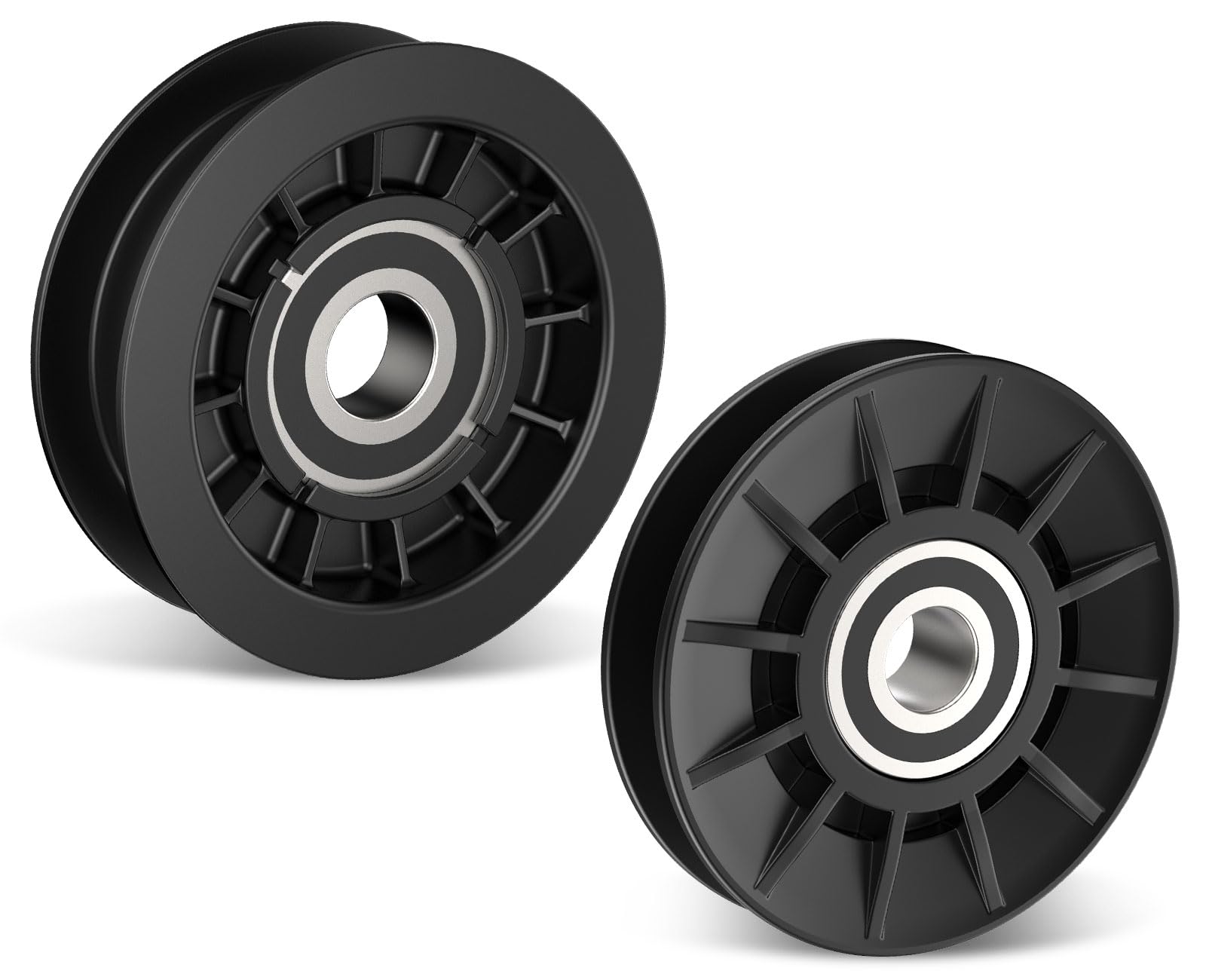 GX20286 GX20287 V-Idler Pulley & Flat Pulley Kit/Drive Belt Idler Kit for J-OHN Deere Mower Decks LA100 LA105 LA110 LA115 LA120, Replaces 1760097, 690409, 690409MA.