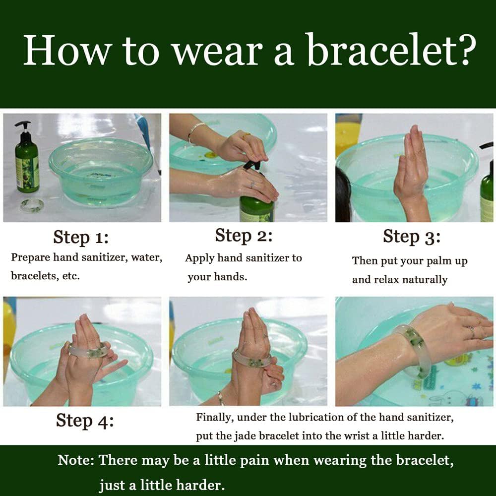 Bracciale Rigido da Donna in Giada, Bracciale Rigido Rotondo Sottile in Agata Verde Naturale per Donna, Gioielli Artigianali per Ragazze con Confezione Regalo (55 mm Verde, Giada)