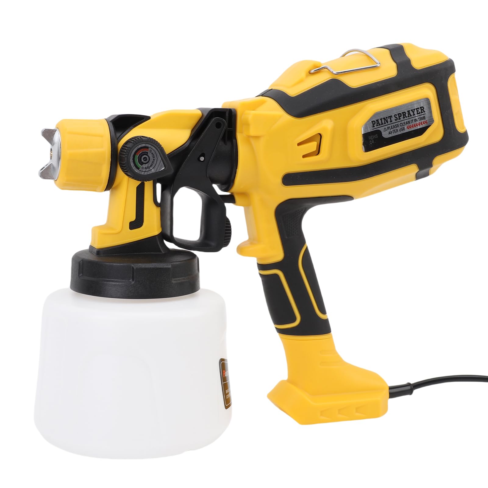 Elektryczny Pistolet Natryskowy o Mocy 800 W z 5 Dyszami, odłączaną lampką, Idealny dla Rzemieślników i Pracowników Przemysłowych (Wtyczka UE 220-240 V)