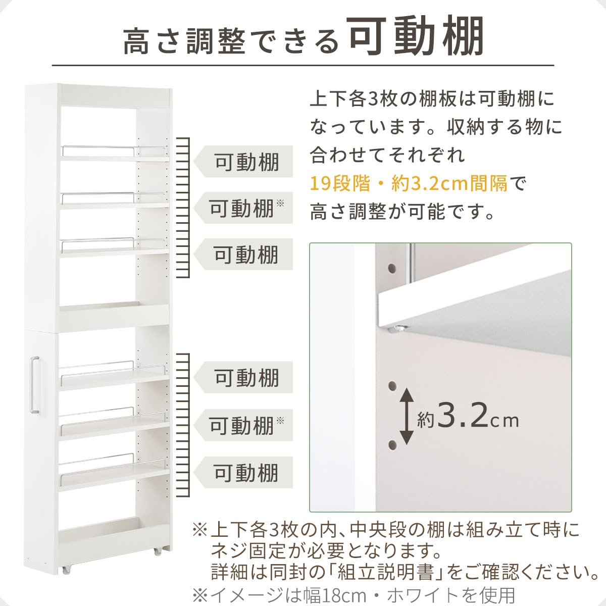 ステンレス隙間収納 ラック 幅12cm すき間収納 隙間ラック キッチンワゴン Amazon.co.jp: ぼん家具 隙間収納 12cm キッチンワゴン スリム