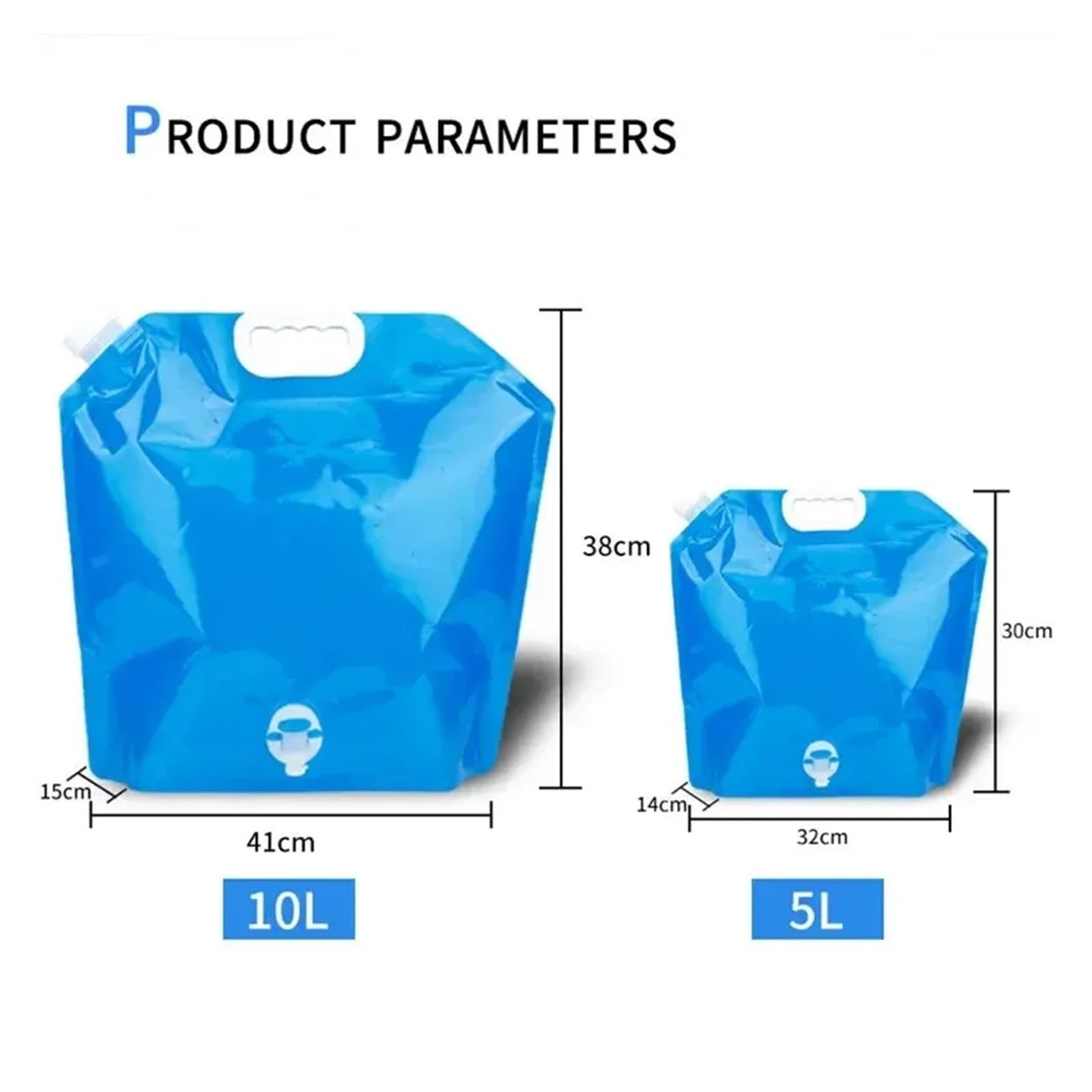 SBTRKT 5/10L Camping Wasser Tasche Tragbare Falten Wasser Eimer Große Wasser Behälter Im Freien Reise Zusammenklappbare Tasche Kann Camping Supplie (Color : 10L Blue)