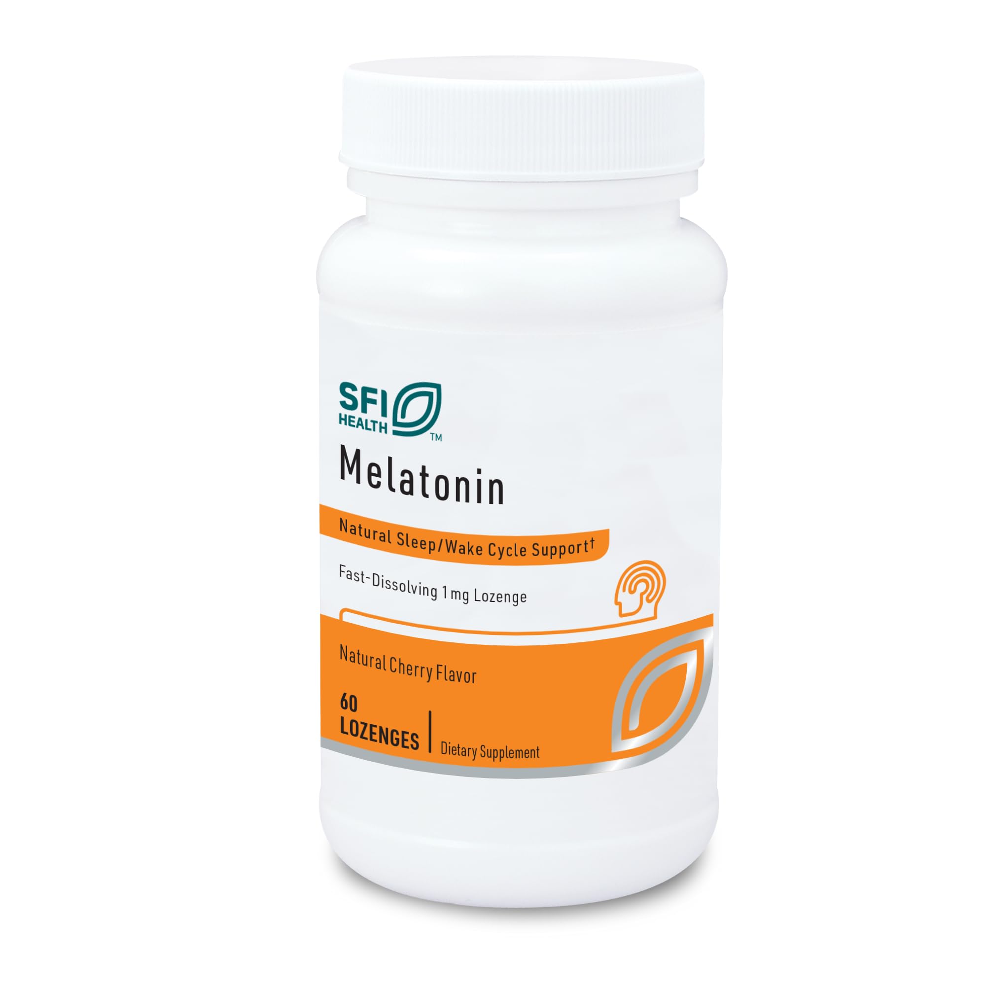 Klaire Labs SFI Health Melatonin Lozenge - Fast-Dissolving, Quick Release 1 Milligram Melatonin Tablets for Men & Women with Natural Cherry Flavor (60 Dissolvable Tablets)