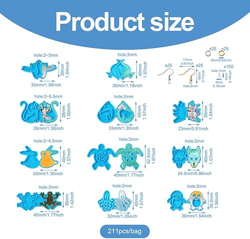 Vista 36 de Cheriswelry 6 moldes de silicona para mujeres embarazadas, moldes de resina con forma de corazón de 2.756-3.150 in para bricolaje, colgante
