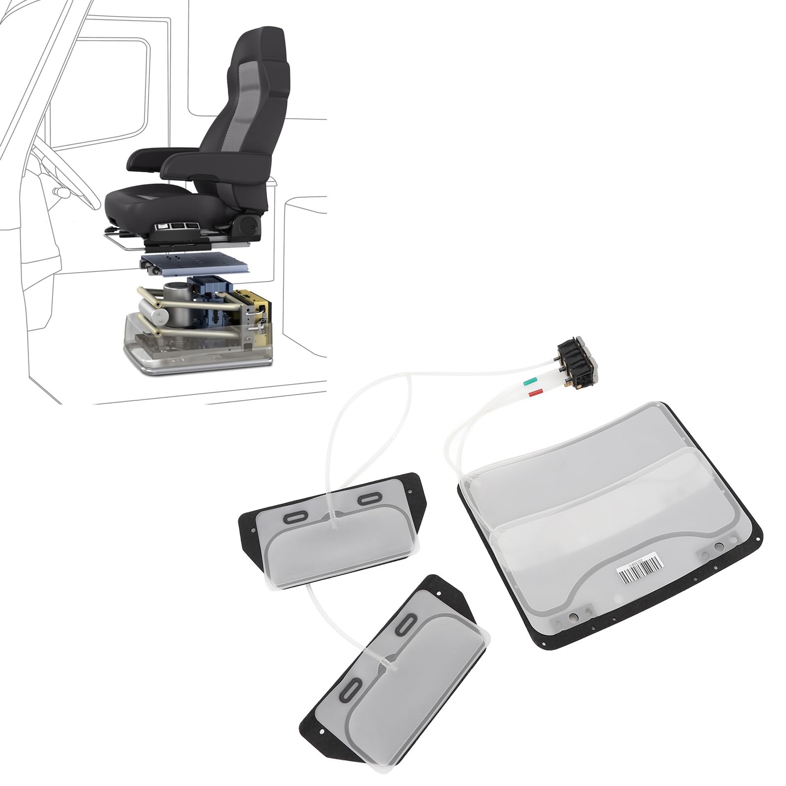 3 częściowe podparcie lędźwiowe do ciężarówki, ergonomiczna, precyzyjnie regulowana w 3 kierunkach poduszka do siedzenia ciężarówki,akcesoria dla kierowców ciężarówek,zaprojektowne