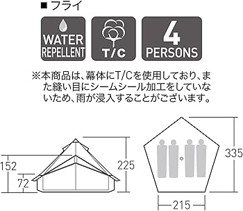 オガワ 2787 グロッケ８ＴＣ　4人用　五角形テント　新品未使用 オガワ 2787 グロッケ8TC 4人用 五角形テント 新品未使用