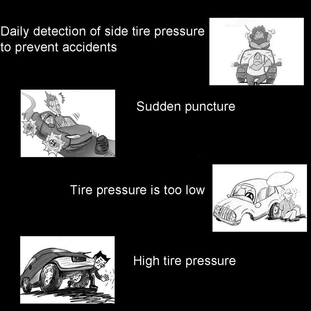 HMTE Jauge de Pression de Pneu numérique, 220 PSI Gonfleur de Pneu Accessoires de compresseur de mandrin d'air Tuyau en Caoutchouc pour Voiture, vélo, Camping-Car, Camion, Automobile et Moto