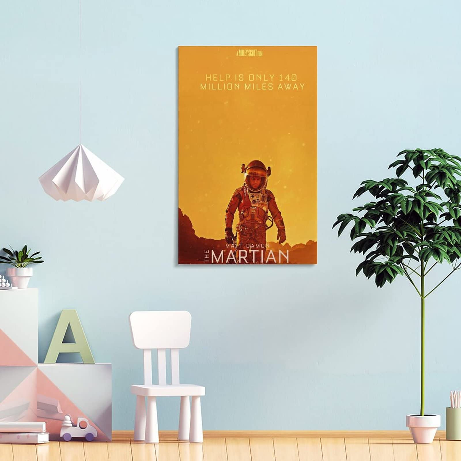 Poster su tela con film di fantascienza marziana e stampa artistica da parete, poster moderni per camera da letto, 40 x 60 cm