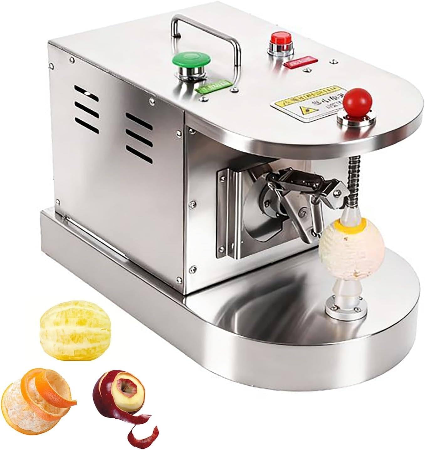XCSCUK Automatic Fruit Peeling Machine,Electric Orange Lemon Peeler,Adjustable Height and Peeling Thickness,for Restaurant Commercial Kitchen