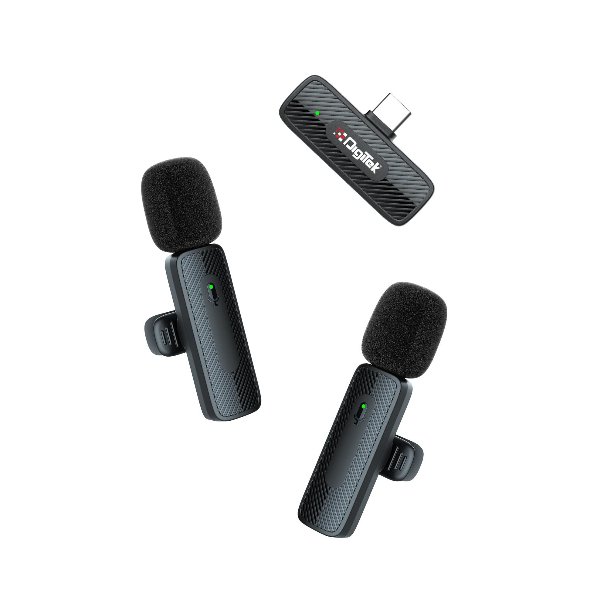 Digitek® (DWM-008 PRO Wireless Microphone & Receiver with Type-C Connector, 2X Mic System, 2.4GHz Frequency, 4Hr Battery, 20m Range, for Android Devices, Ideal for Voice Recording & Live Streaming-image-26