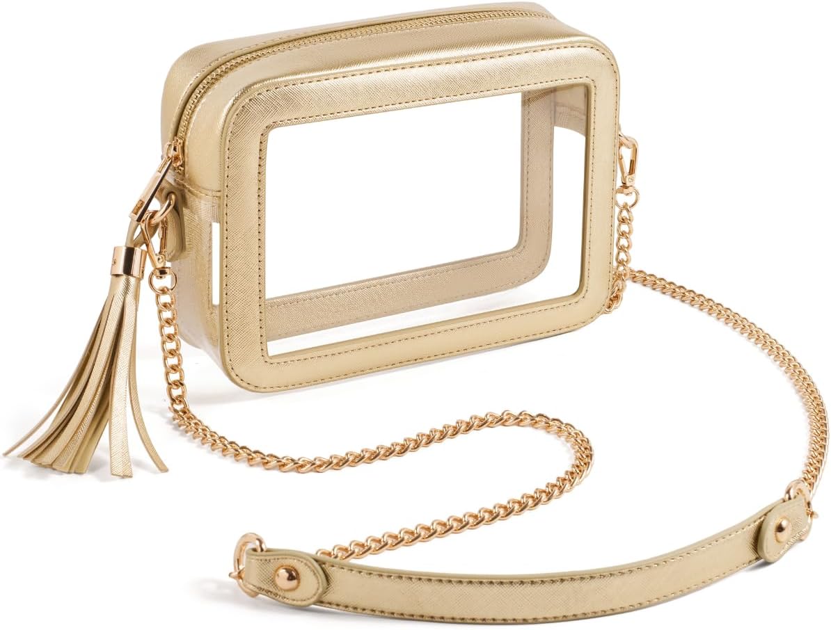 Unilily Clear Bag for Stadium Events – Stadium Approved Clear Purse Crossbody Bag for Women, Concerts, Sports, and Festivals