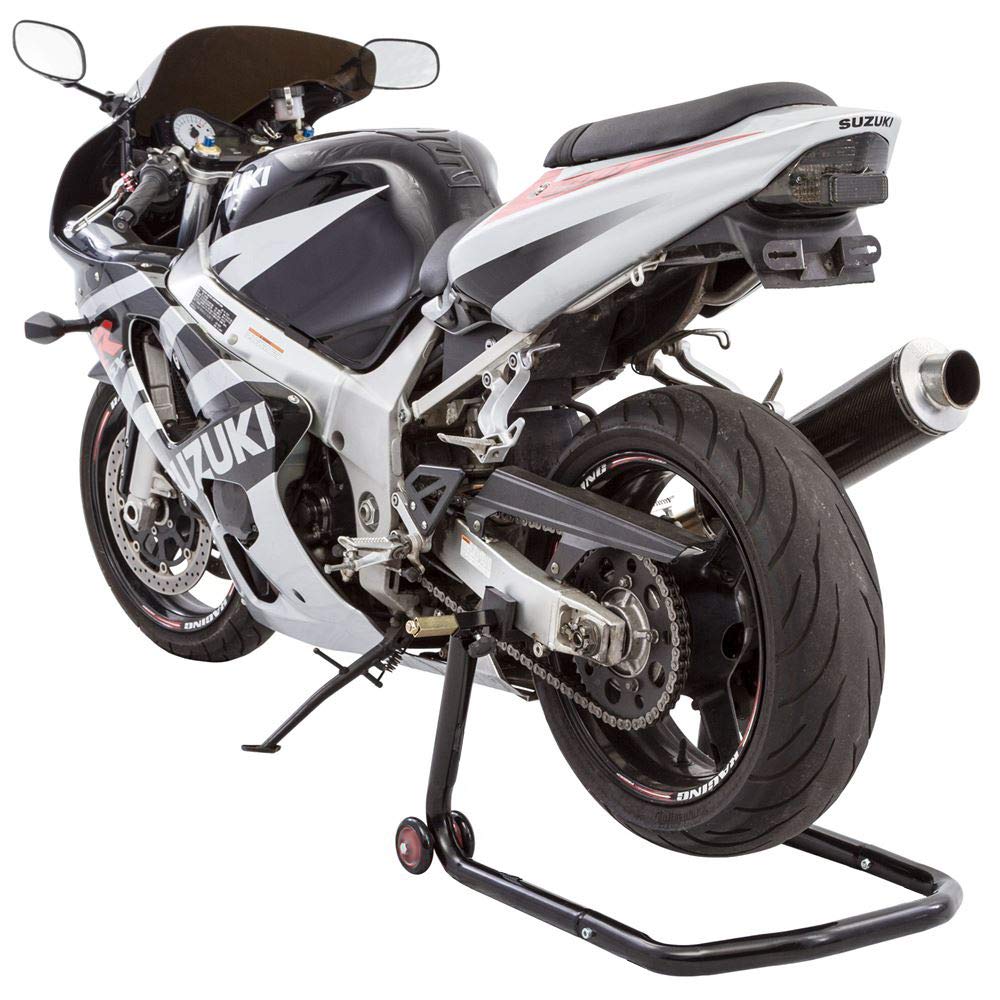 JOMAFA - SOPORTE/ELEVADOR/CABALLETE MOTO 2 EN 1: DELANTERO Y TRASERO + ADAPTADORES UNIVERSALES PARA MOTOCICLETA