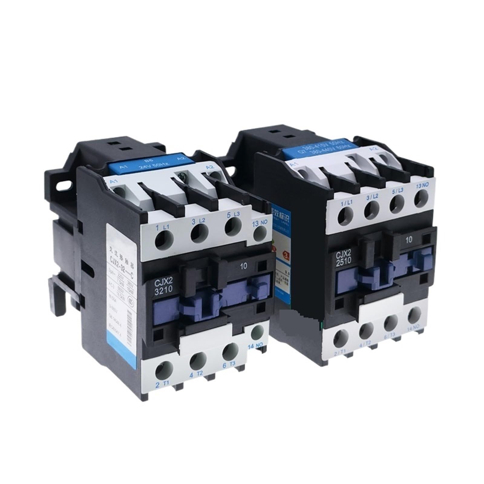 JJHQOKYNA 1PCS CJX2-2510 CJX2-3201 Contactor Coil Voltage 220V 24VAC 1 Phase 380VAC 3 NO NC 25A 32A Din Rail 3P(Cjx2-3210 380vac)